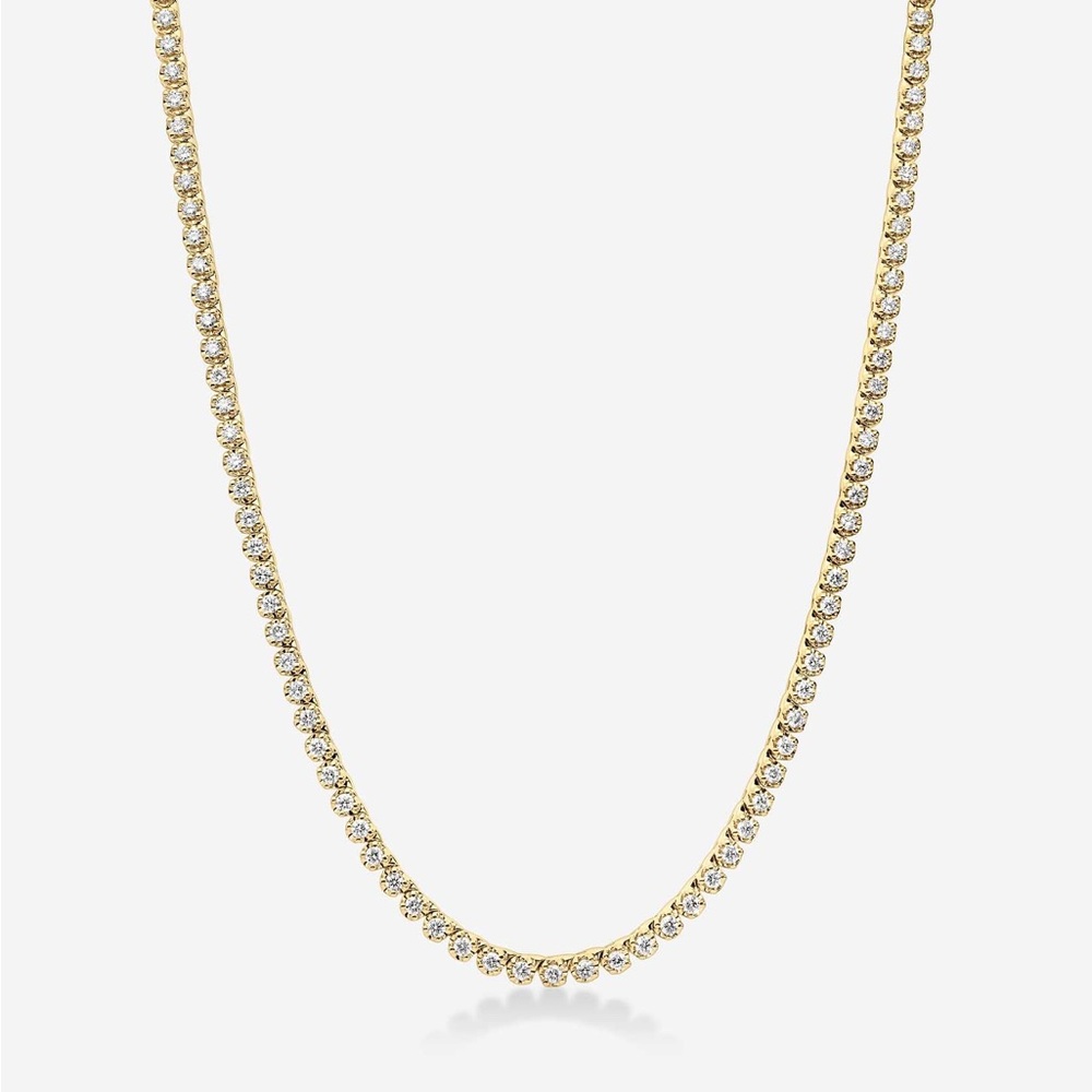 Ring Concierge Gold Tennis Necklace with Clear Stones